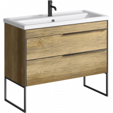 Тумба напольная с раковиной Aqwella Fargo 100 см, Дуб балтийский FRG0110DB/FRGN440