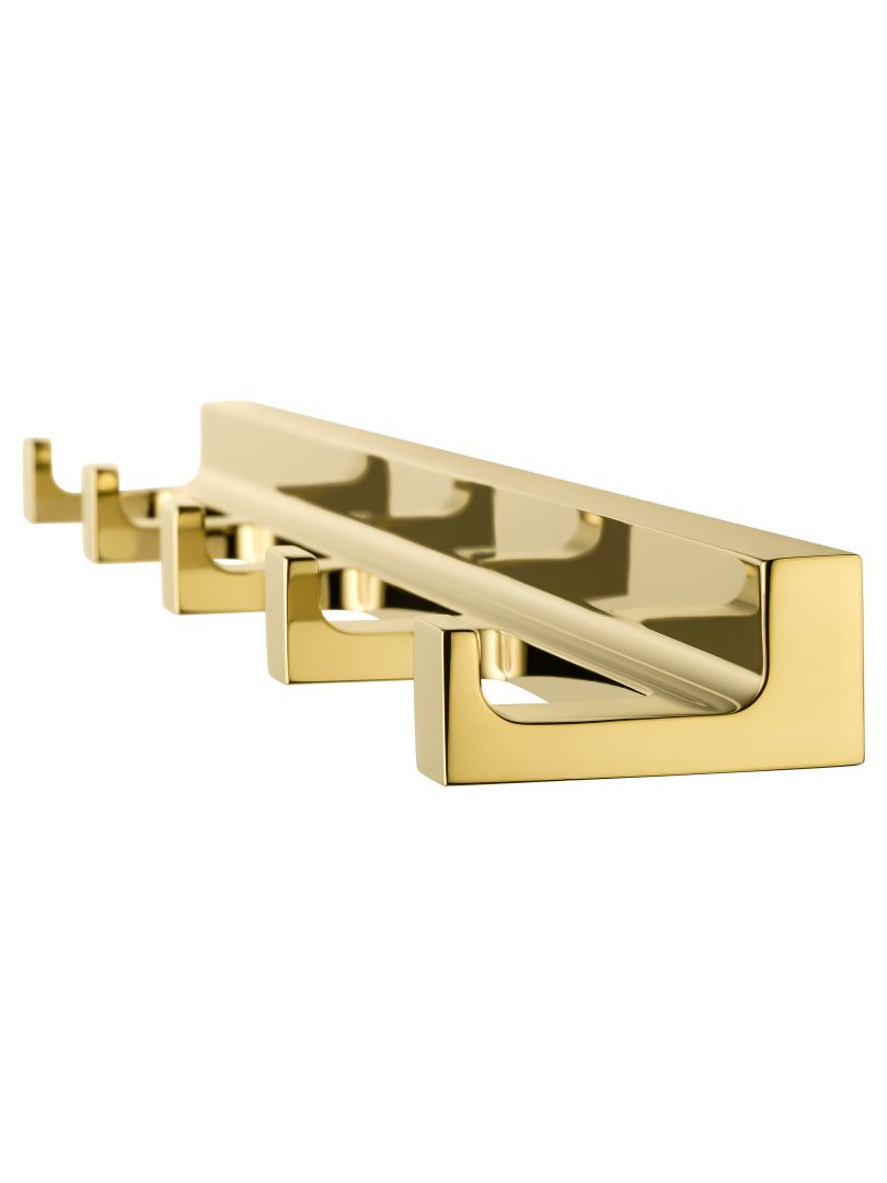 Приобрести вешалка с 5 крючками для ванной wonzon & woghand eclipse, глянцевое золото (ww-9155-lg)