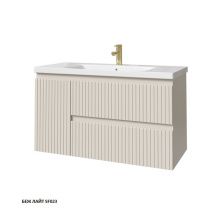 Caprigo Тумба с раковиной FORTE STRIPE 100 см, левая, светло бежевая