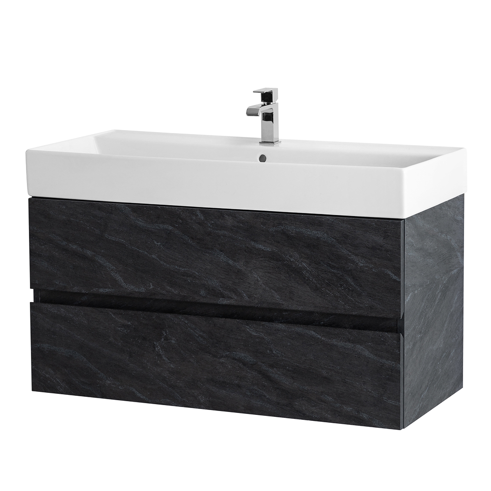 Приобрести cezares тумба подвесная с раковиной molveno 46 100 см antracite, антрацит molveno 46-100-2c-so-antr