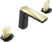 Boheme Смеситель для раковины Venturo, врезной, черный\золото 150-BG-TOUCH