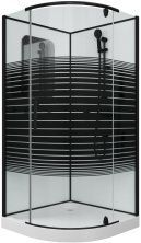 Grossman Душевая кабина Classic 100х100 см, полукруглая, черная\узор GR270