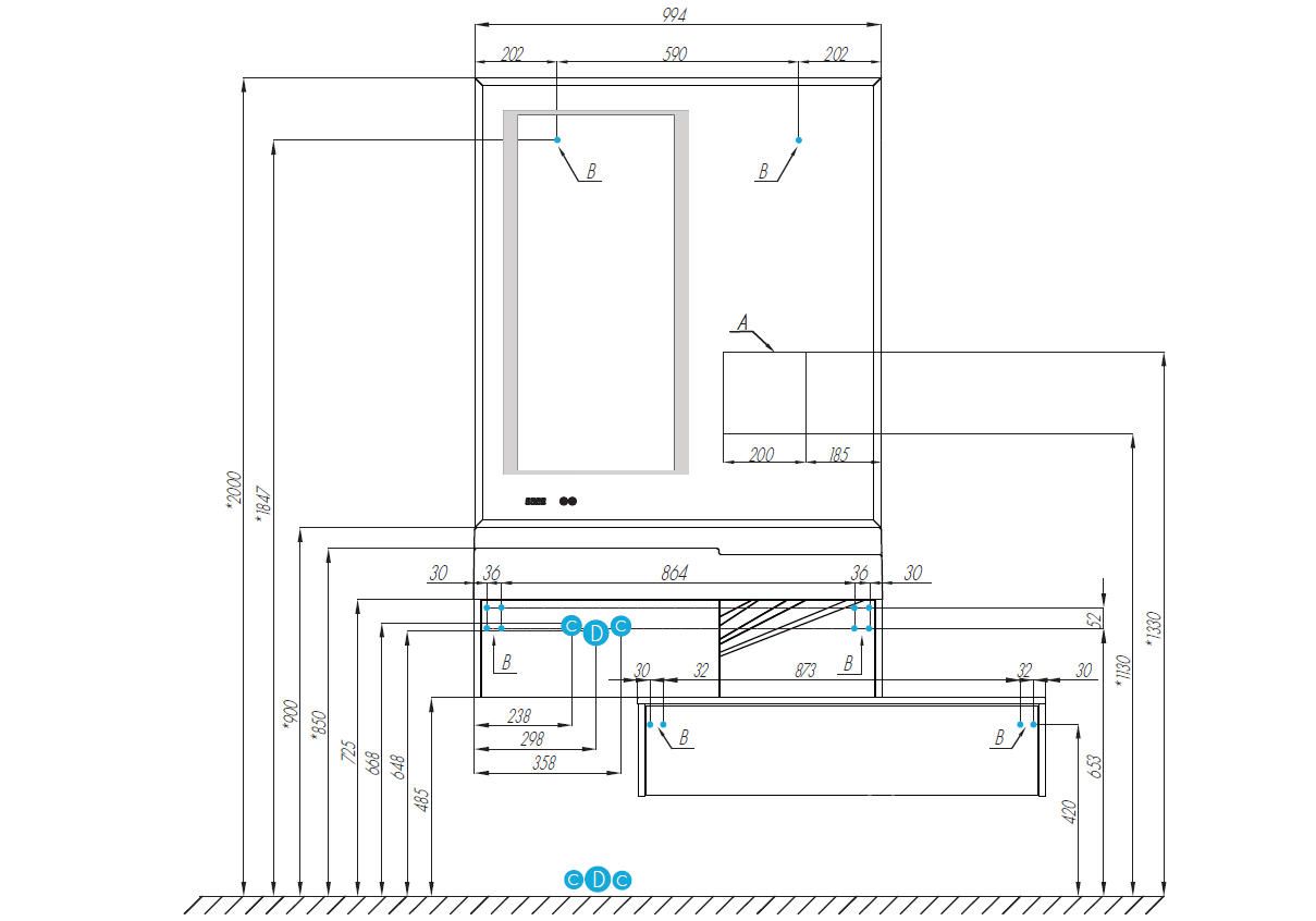 Приобрести тумба подвесная с раковиной-столешницей акватон сакура 100 см 1a234901skw80;1a71973ksk010, белый/ольха наварра