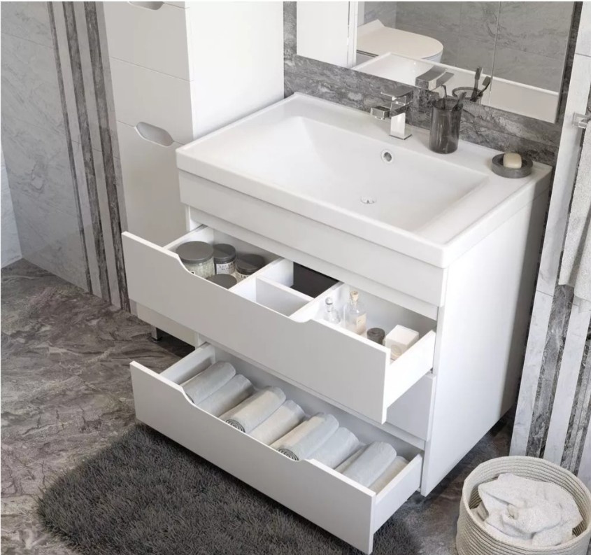 Приобрести mirsant тумба напольная soho quadro 60 см с раковиной deep 60 ут000089876