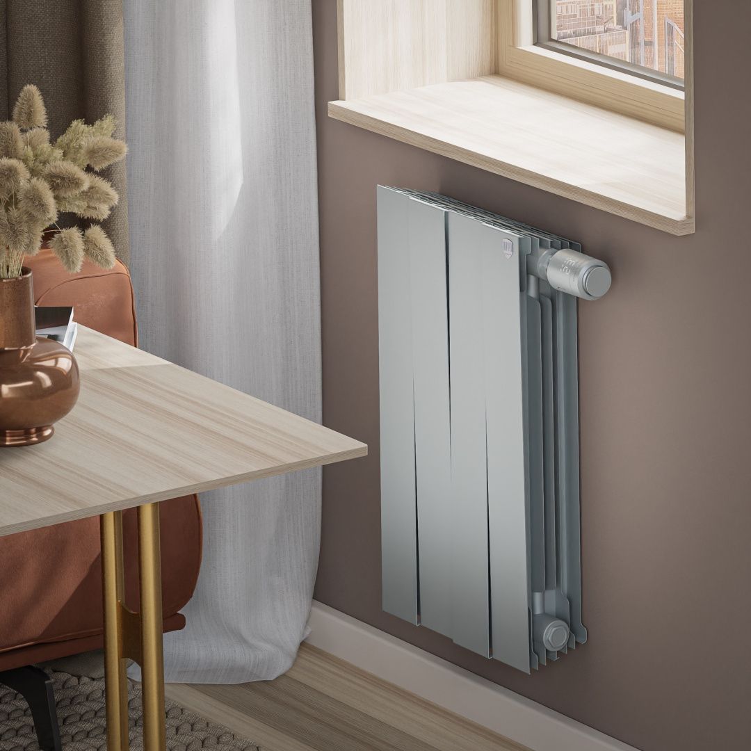 Приобрести royal thermo радиатор биметаллический pianoforte 500 /silver satin ( серебристый ) vdr80 - 4 секц.