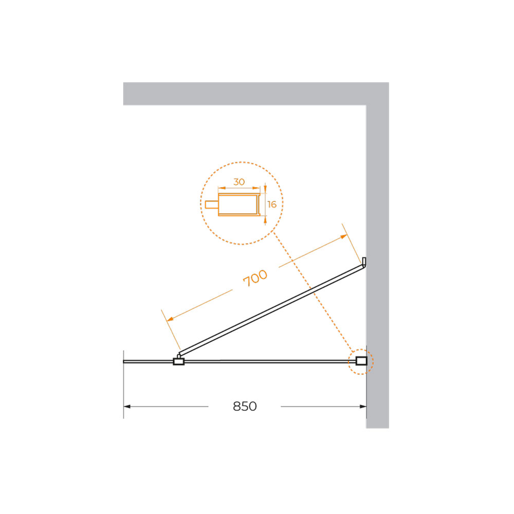 Приобрести cezares душевая перегородка liberta 85 см, черный liberta-l-1-tb-85-c-nero