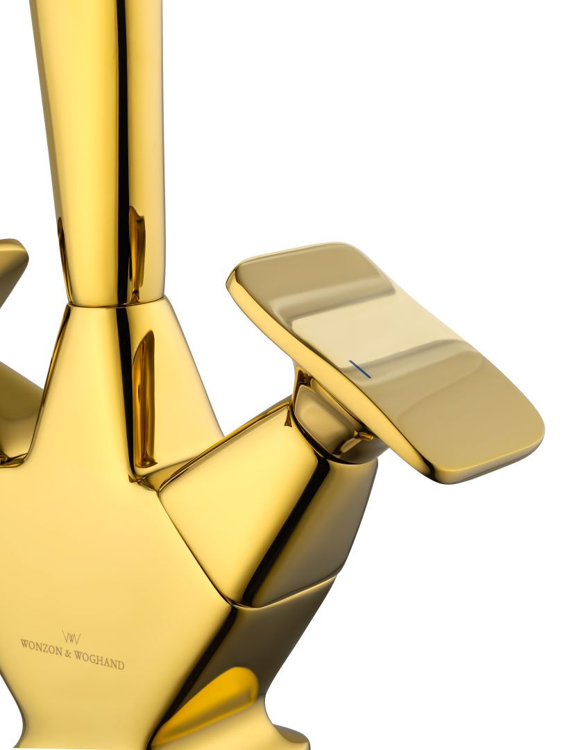 Приобрести смеситель для раковины высокий wonzon & woghand shakespeare, темное золото (ww-651103-dg)