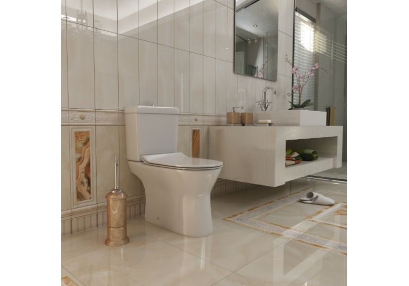 Приобрести напольный унитаз-компакт безободковый sole omega крышка с микролифтом