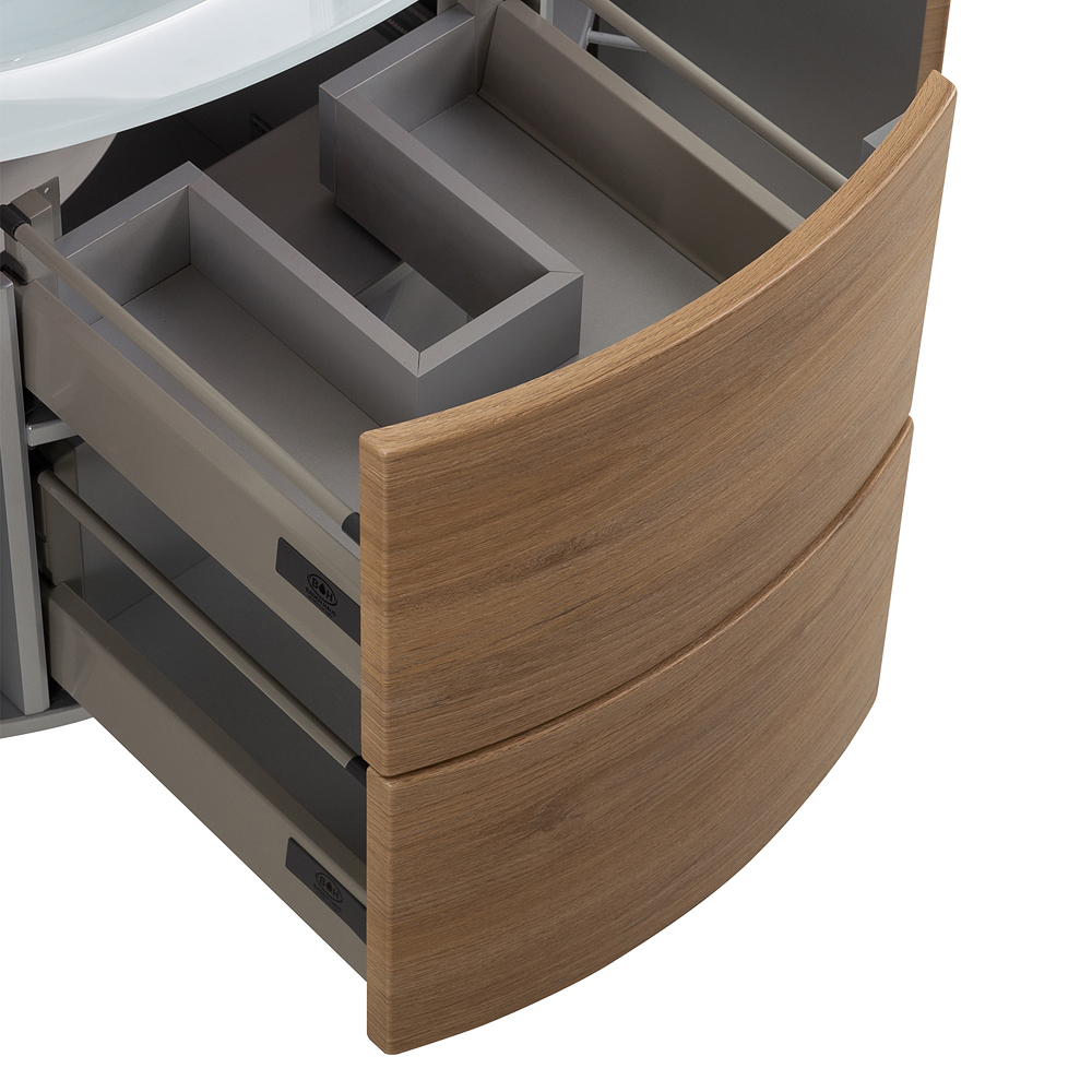 Приобрести cezares тумба подвесная с раковиной eden 91 см rovere tabacco, стекло, дерево 55073