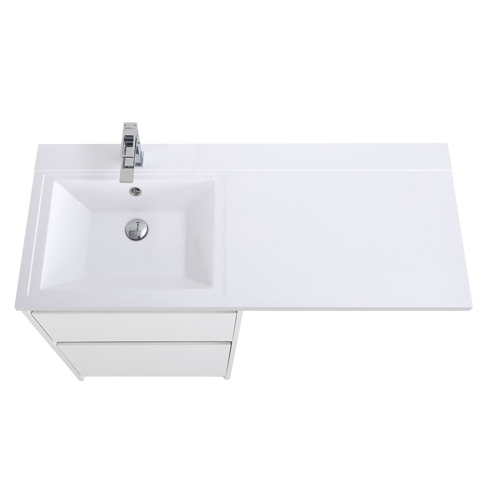 Приобрести belbagno тумба с раковиной kraft 120 см, напольная kraft-lvd-58/120-l bianco opaco, белая раковина