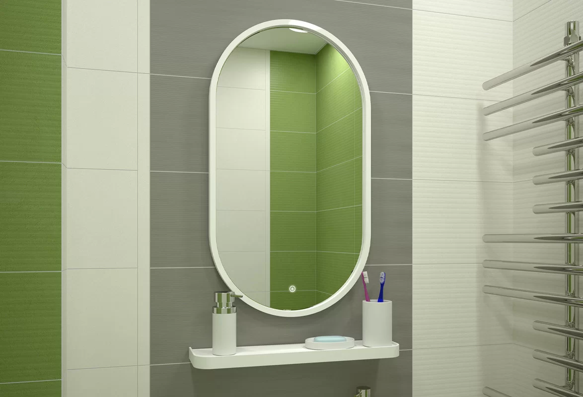 Приобрести continent зеркало с подсветкой prime white 45х80 см, белое