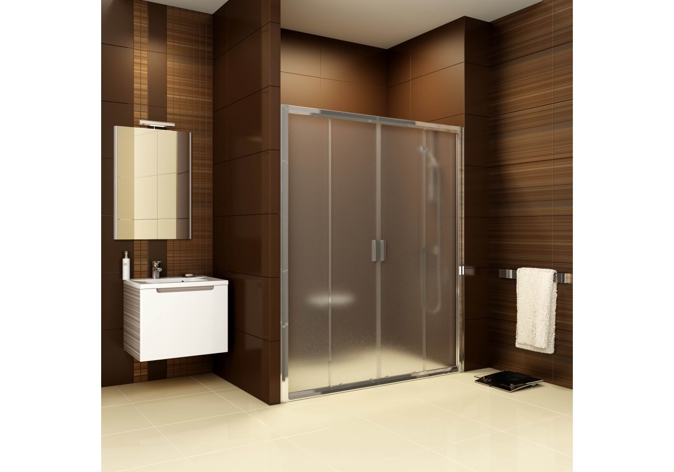 Приобрести дверь душевая ravak blix bldp4 170 см 0yvv0c00z1 алюминий/прозрачное