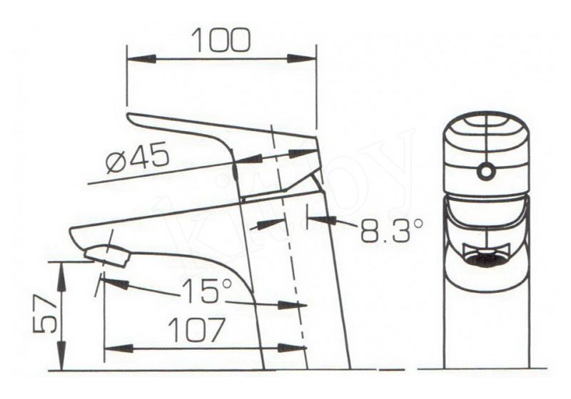 Приобрести смеситель для раковины bravat drop f14898c-1