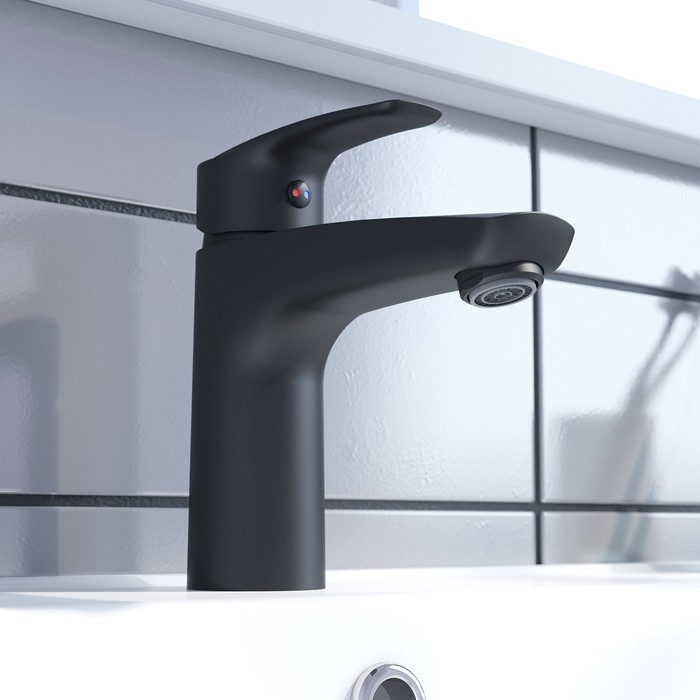 Приобрести iddis смеситель для раковины ray 146мм, черный матовый raybl00i01