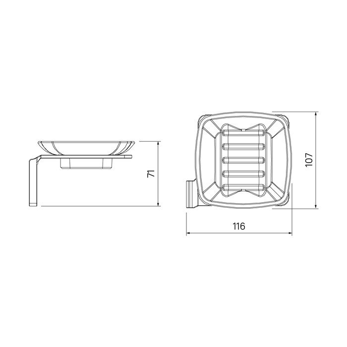 Приобрести iddis мыльница slide 116мм, белый\черный матовый slibsg0i42