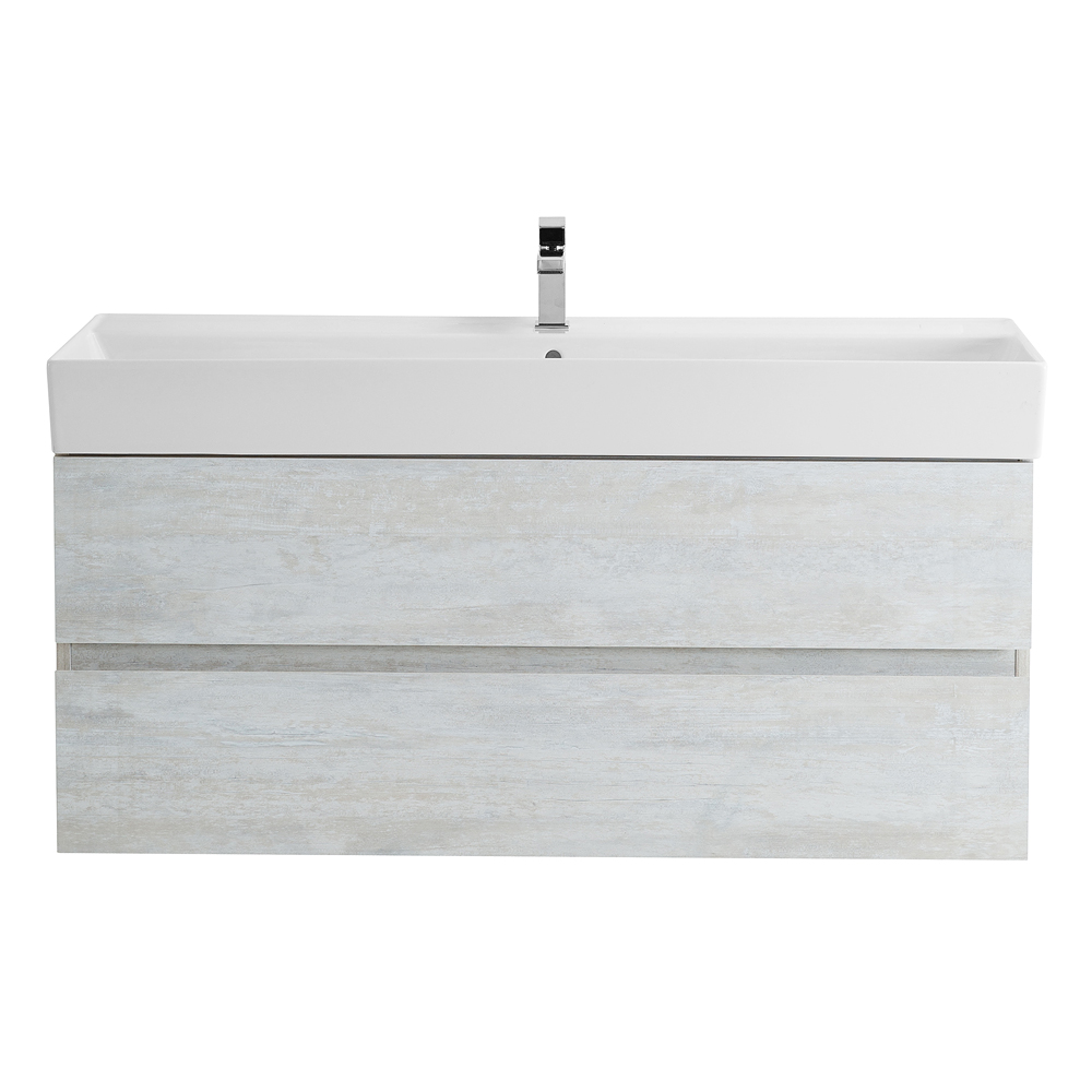 Приобрести cezares тумба подвесная с раковиной molveno 46 120 см legno bianco, белый глянец molveno 46-120-2c-so-lb