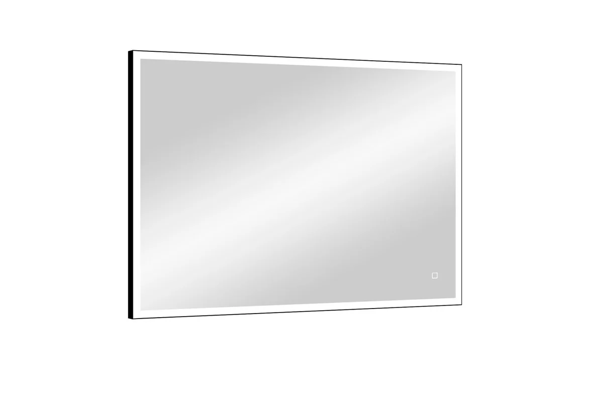 Приобрести continent зеркало с подсветкой solid black 80х60 см, черное