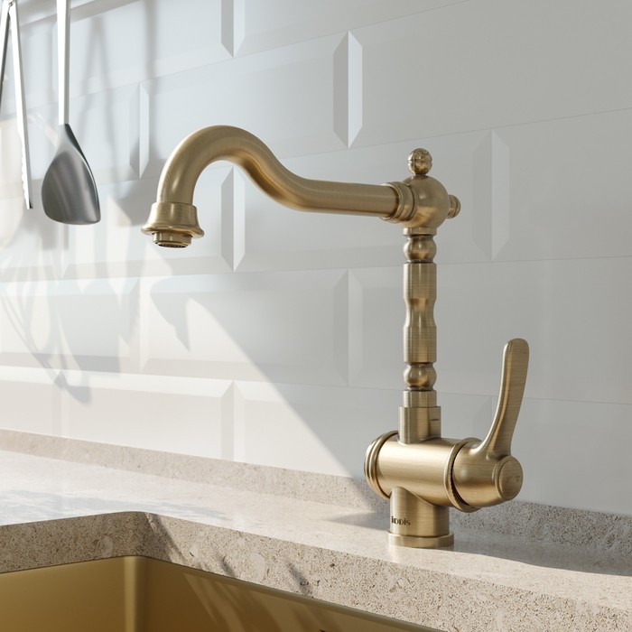 Приобрести iddis смеситель для кухни oldie 277мм, бронза oldbrl0i05
