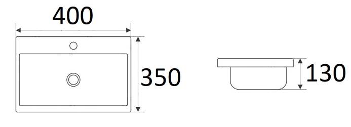 Приобрести раковина ceramalux 40 см 9595-40