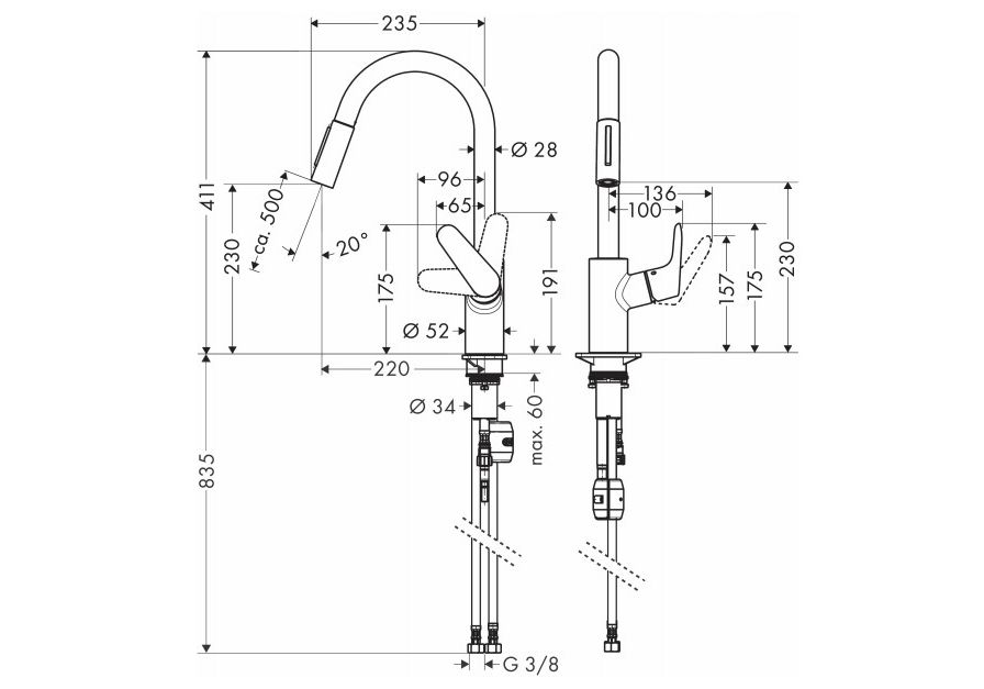 Приобрести смеситель для кухни hansgrohe focus 31815800