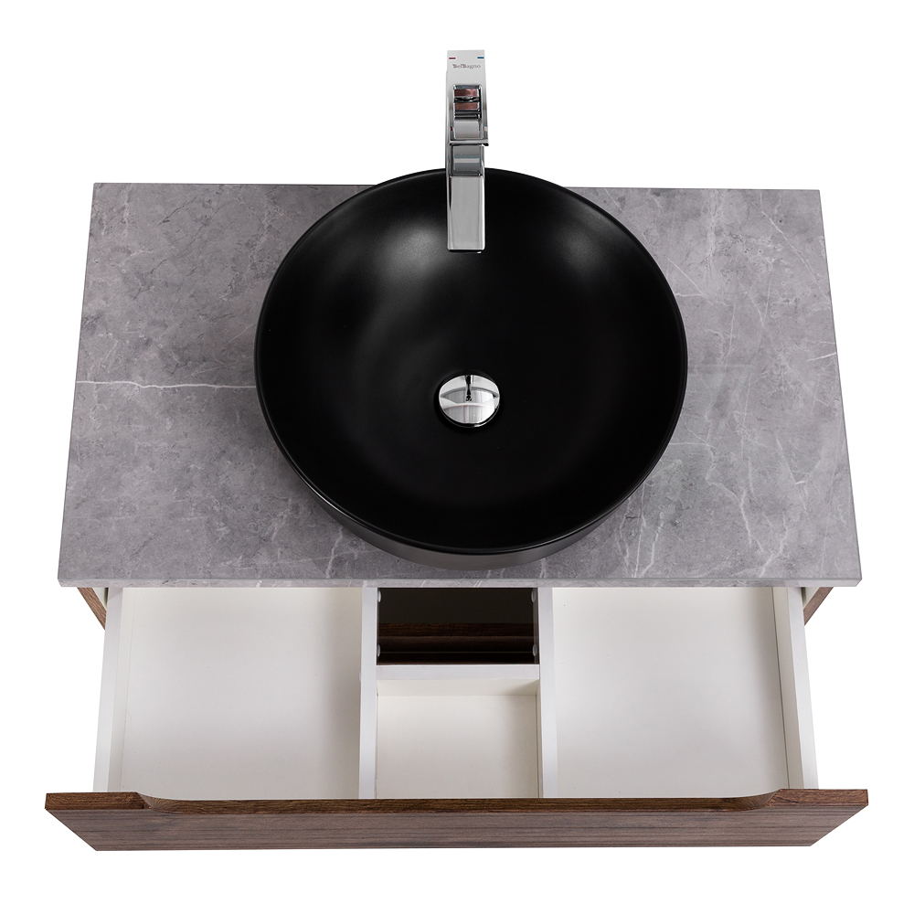 Приобрести belbagno тумба со столешницей etna-h60 90 см, подвесная rovere moro