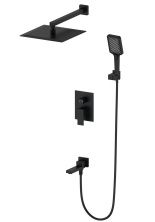 Душевая система встраиваемая WONZON & WOGHAND CUBE, Черный матовый (WW-88939016-MB)