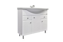 Сomforty Тумба с раковиной "Сочи-100" белый глянец