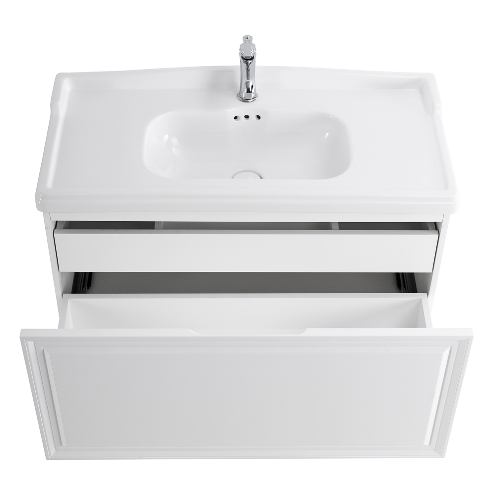 Приобрести cezares тумба подвесная с раковиной giubileo 100 см bianco lucido, белый глянец giubileo-1000-1c-so-bl