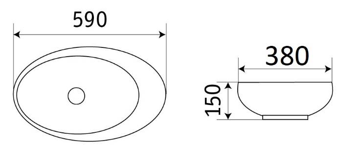 Приобрести раковина-чаша ceramalux 60 см 78255