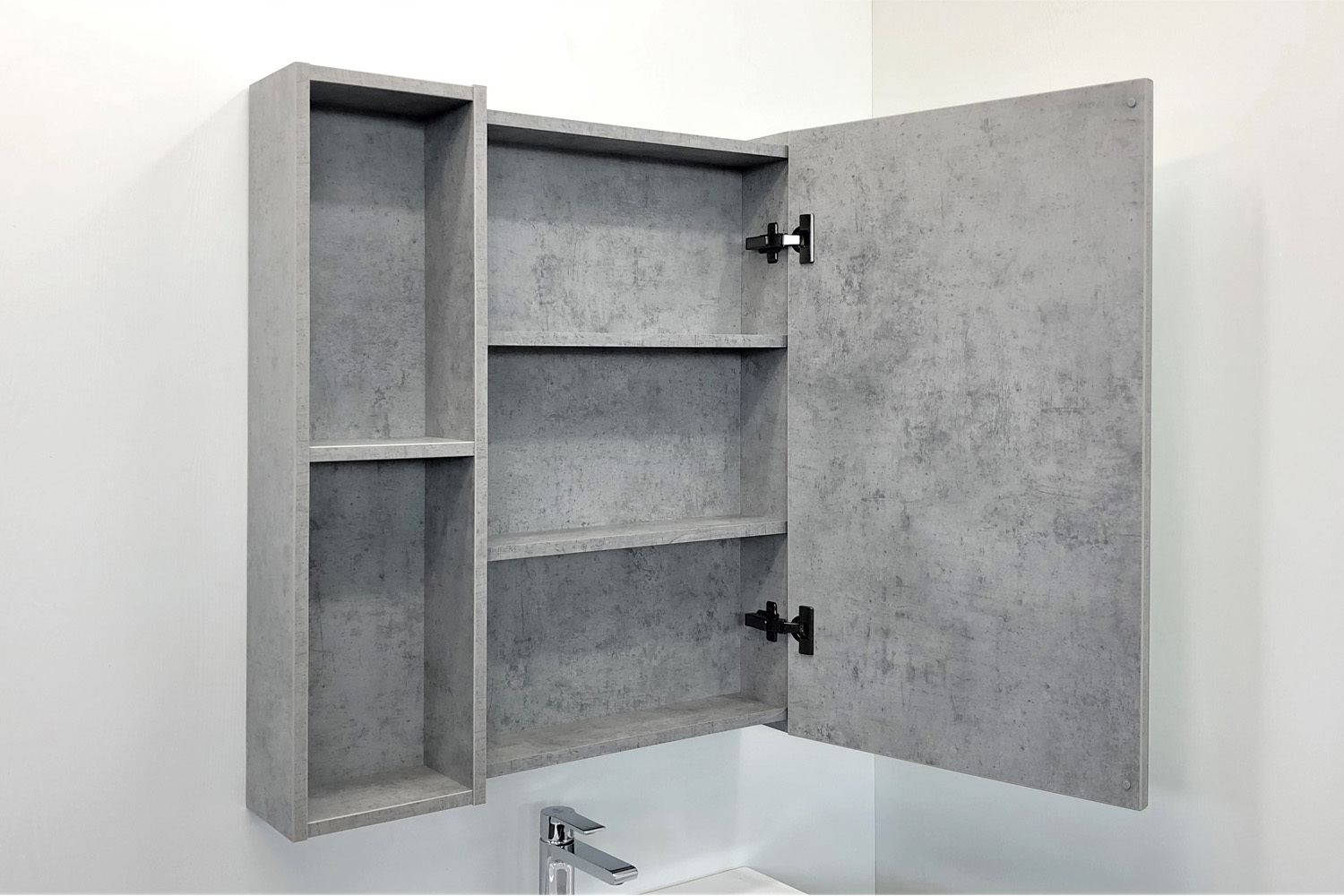 Приобрести сomforty зеркало-шкаф осло-60 бетон светлый