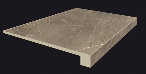 Приобрести ступень coliseumgres portofino серая 45см, фронтальная, натуральная