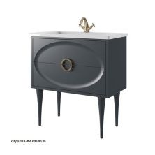 Caprigo Тумба с раковиной MILANO 80 см, серый, эмаль 38311 4