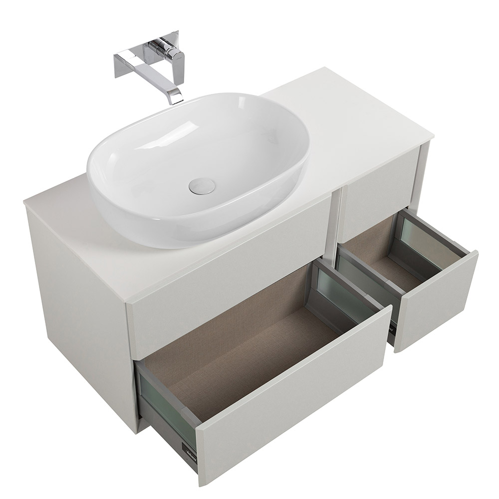 Приобрести cezares тумба со столешницей подвесная bellagio 106 см bianco opaco, белая 54714