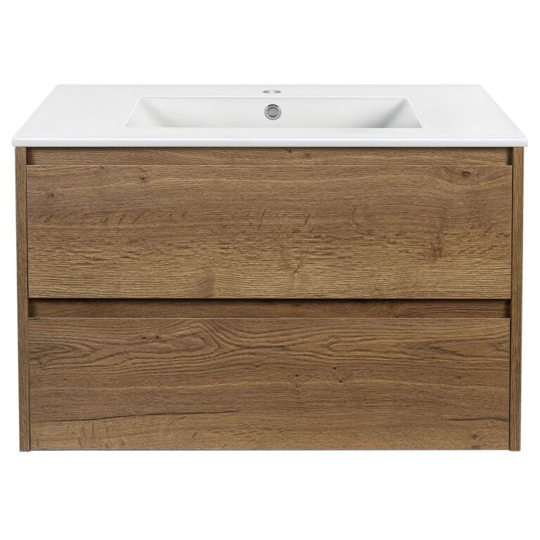 Приобрести vincea тумба подвесная gio 80 см, дуб табак с белой раковиной vmc-2g800to;vbs-13980