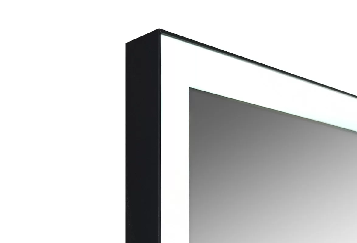 Приобрести continent зеркало с подсветкой frame black 60х80 см, черное