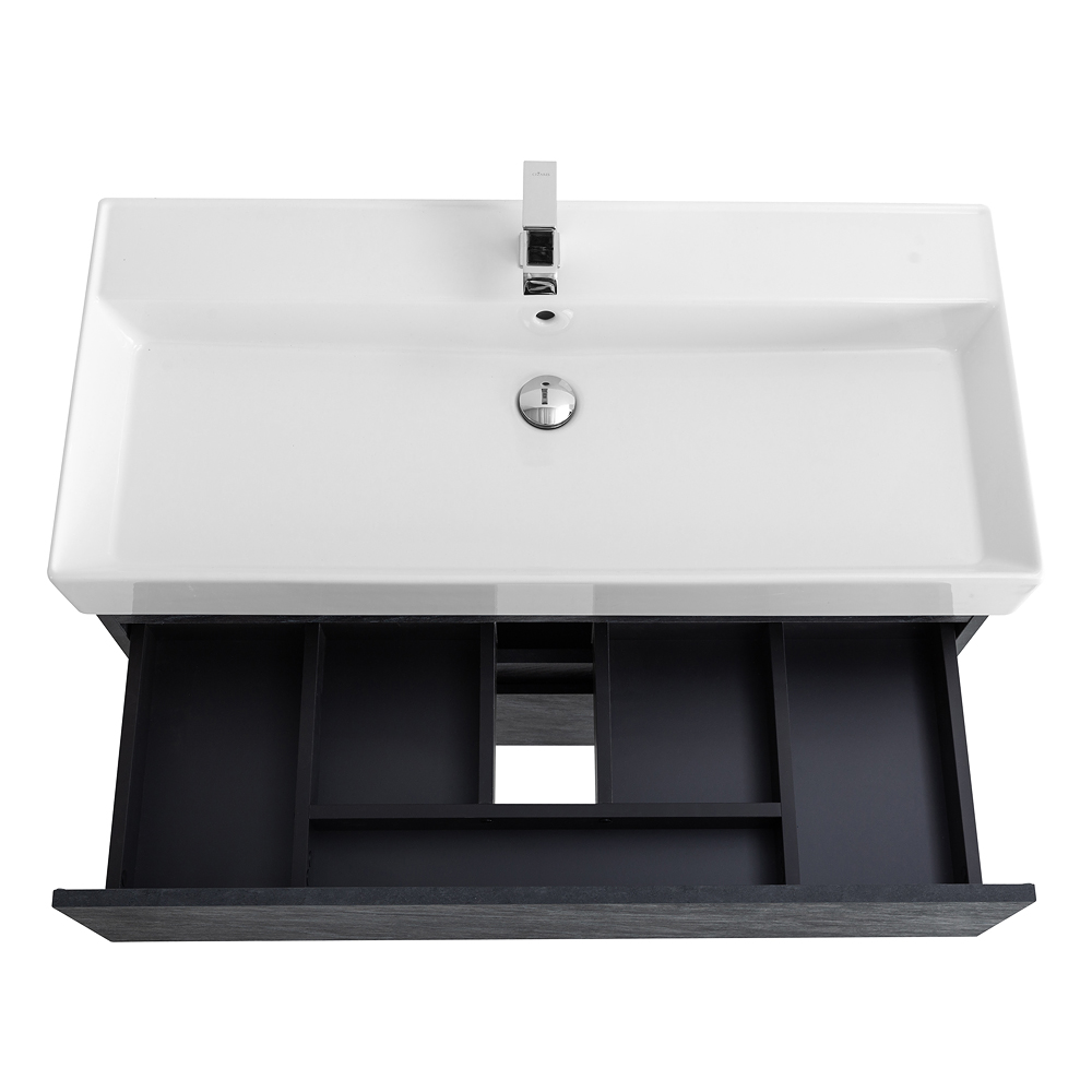 Приобрести cezares тумба подвесная с раковиной molveno 46 100 см antracite, антрацит molveno 46-100-2c-so-antr