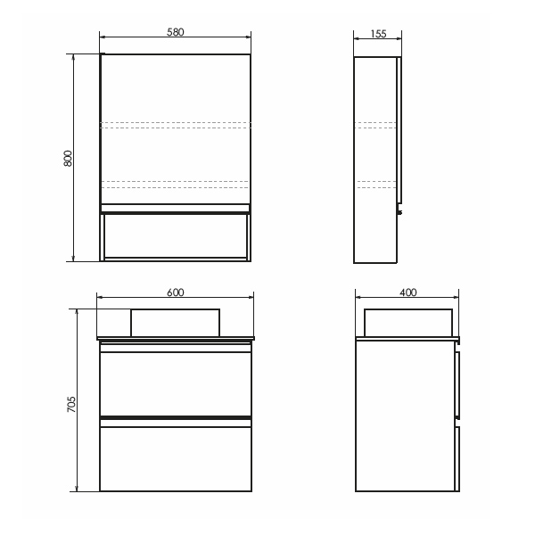Приобрести сomforty тумба со столешницей и раковиной "эдинбург-60-2", светлый бетон с отверстием под смеситель