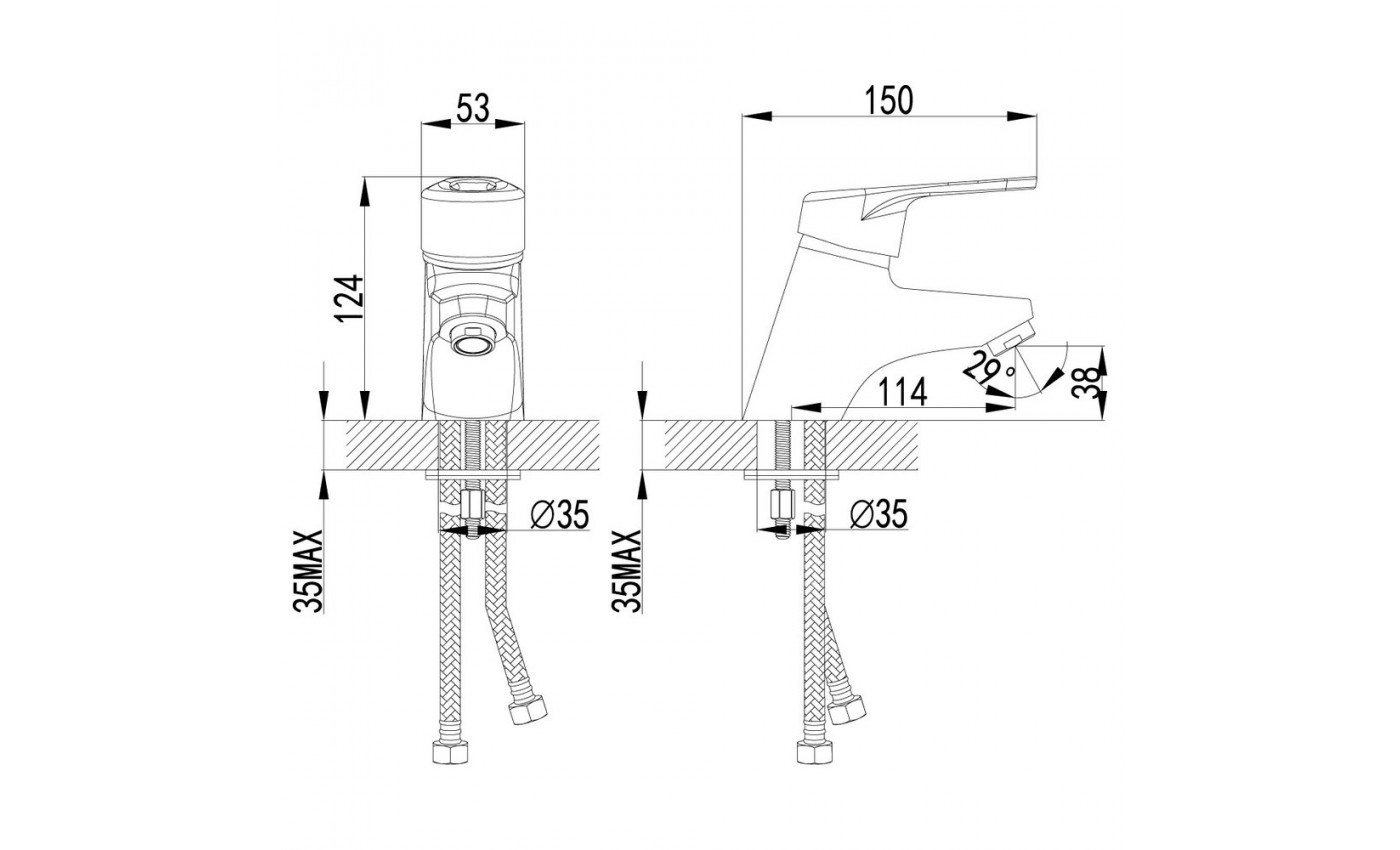 Приобрести lemark смеситель для раковины luna, хром lm4106c