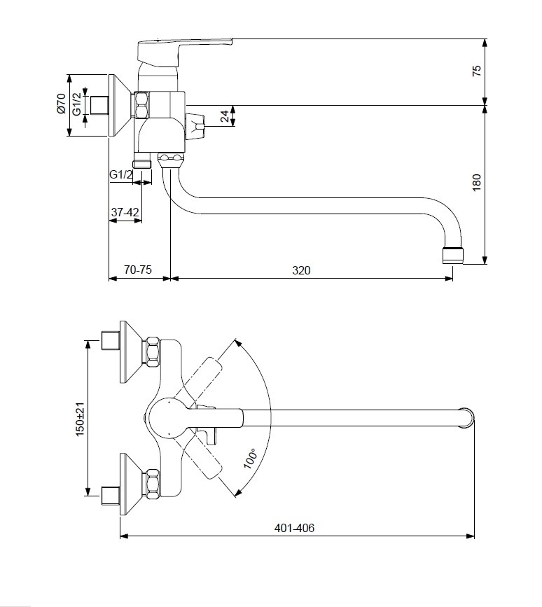 Приобрести смеситель для ванны/душа vidima uno ba240aa