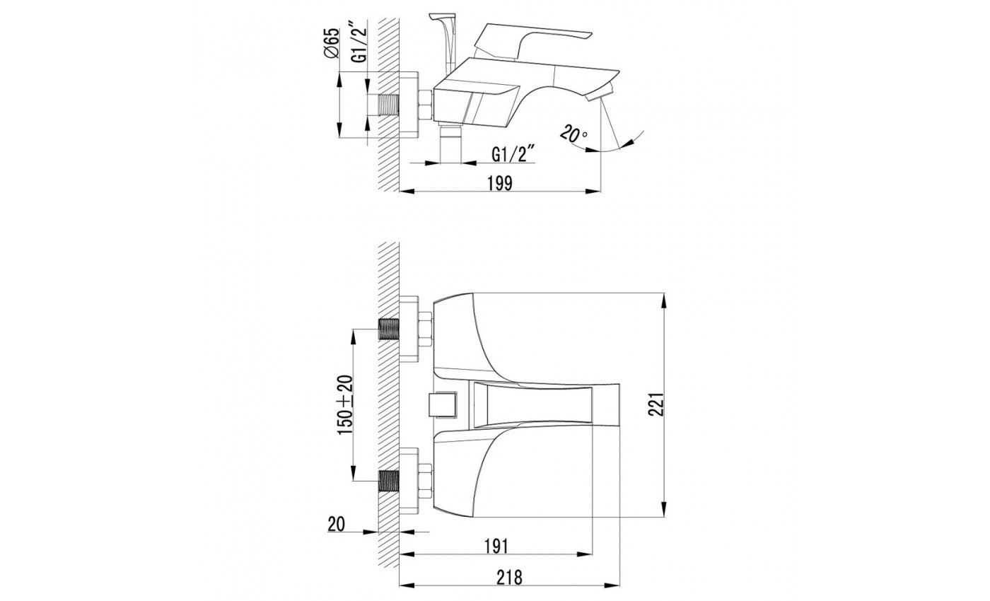 Приобрести lemark смеситель для ванны unit, хром lm4502c