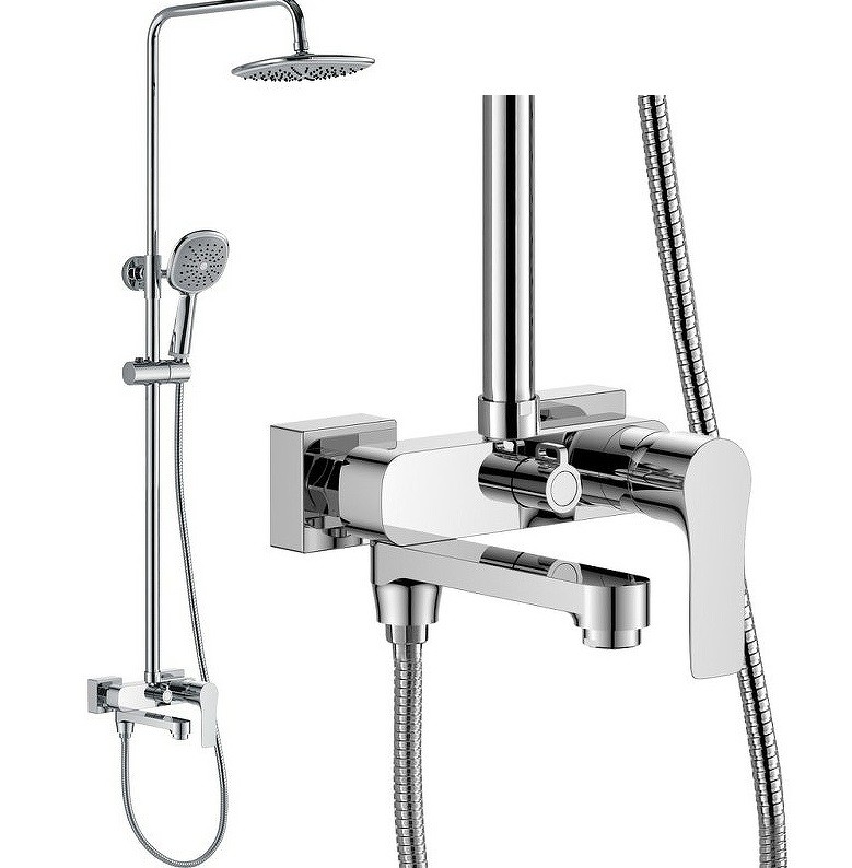 Приобрести haiba душевая система, круглая d-200мм, хром hb2401