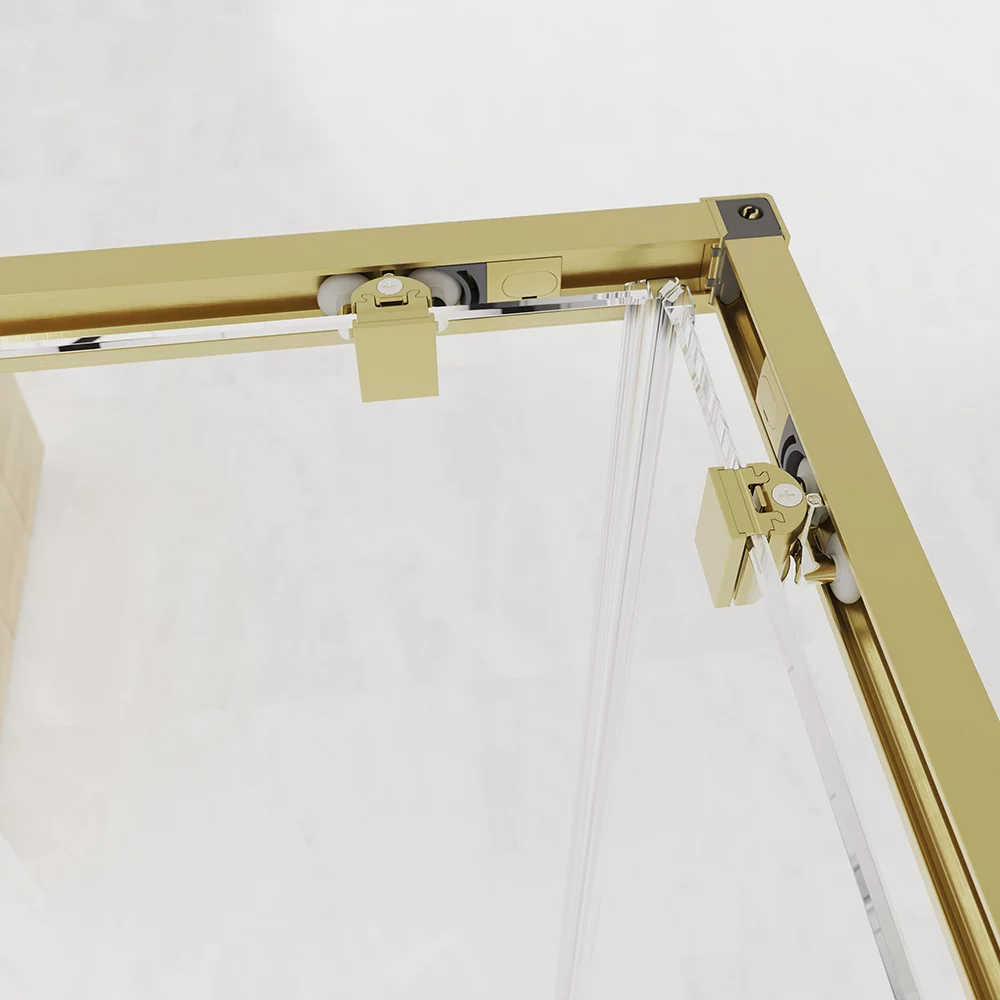 Приобрести veconi душевое ограждение evo 90х90 см, брашированное золото, прозрачное e3-g-9090-01-c9