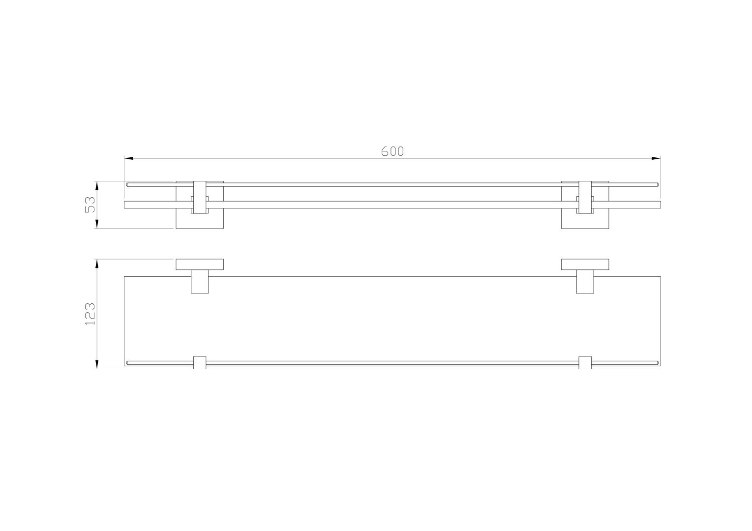 Приобрести стеклянная полка для ванной wonzon & woghand polo, брашированный никель (ww-8927-bn)