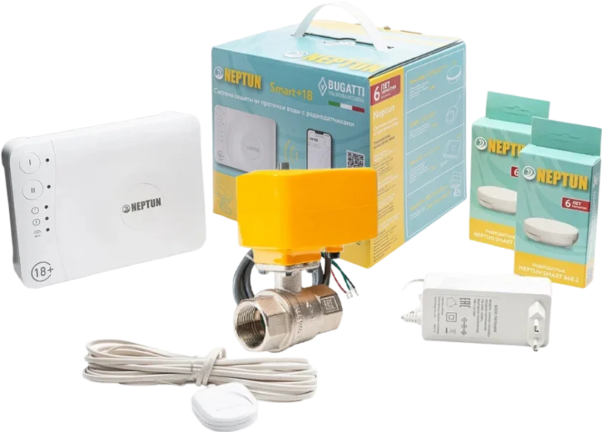 Приобрести neptun bugatti система защиты от протечки воды smart+18, диаметр 1