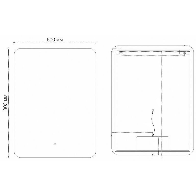 Приобрести grossman зеркало с подсветкой elegans промо 60х80 см, белое 1760801
