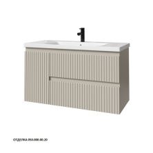 Caprigo Тумба с раковиной FORTE-Smalty STRIPE 100 см, левая, бежевая, эмаль