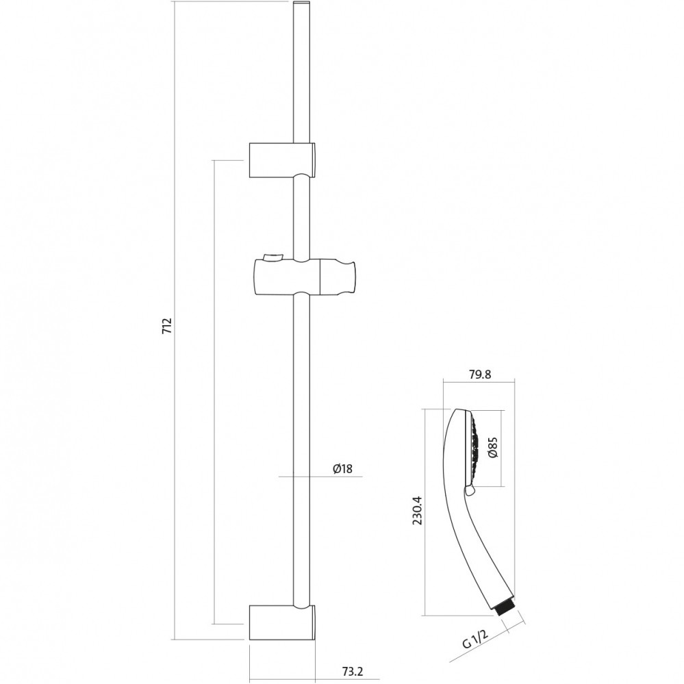 Приобрести душевой гарнитур cersanit vibe
