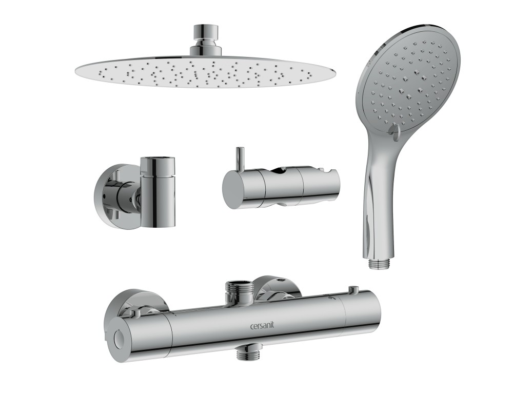 Приобрести душевая система cersanit brasko с термостатом