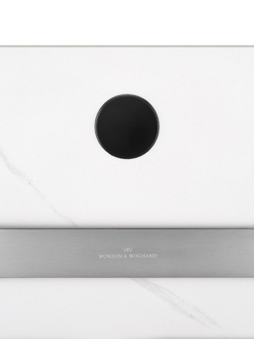 Приобрести полотенцесушитель электрический с каменной плитой белый мрамор wonzon & woghand stuttgart, брашированный никель (ww-a501-br)