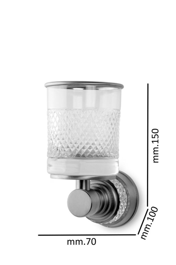 Приобрести boheme стакан для зубных щеток aura, золото\кристаллы 10244-g